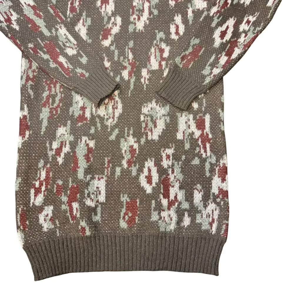 New STITCHDROP Jakarta Floral Print Sweater Dress Jardin Brown Pink Women's XS - Picture 3 of 10